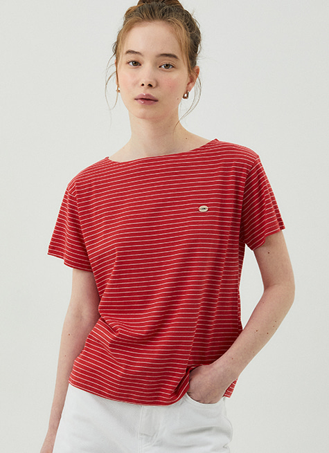 Boat stripe t-shirts_Red